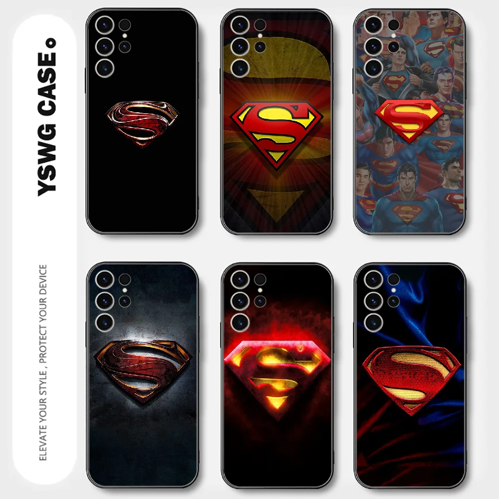 Superman S Logo Phone Case For Samsung Galaxy A S 20 21 22 23 12 13 32 33 34 51 52 53 54 71 FE Ultra Plus Cover