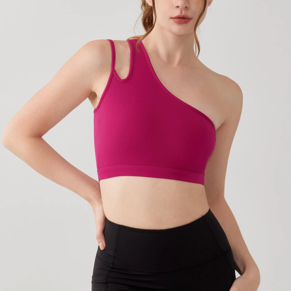 

MIML Sexy Bras for Women Fitness Yoga Shockproof Yoga Sports Bra Single Shoulder Running Fitness Top Women's Active Wear