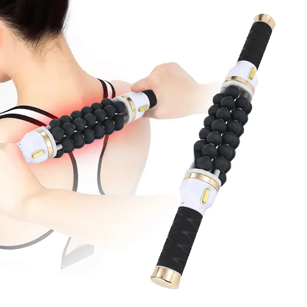 Wholesale custom portable handheld 360 rotation roller neck cervical spine massager for muscle relax pain relief