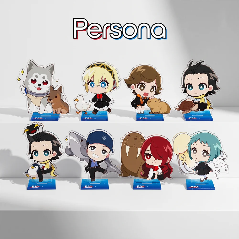 Anime Persona Makoto Yuki Kotone Shiomi Aigis Cute Chibi 10CM Acrylic Stand Keychain Cosplay Character Model Desk Decor Gifts
