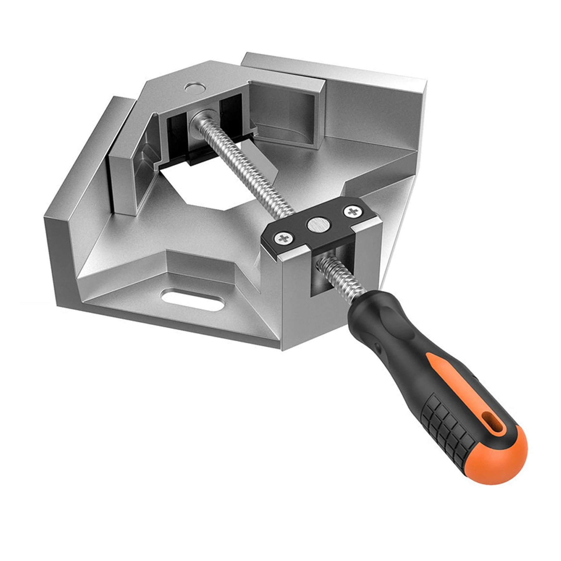 

Right Angle Clamp for Woodworking, 90° Aluminum Alloy Corner Clamp Photo Frame Making Clamp with Adjustable Bench Vise Tool
