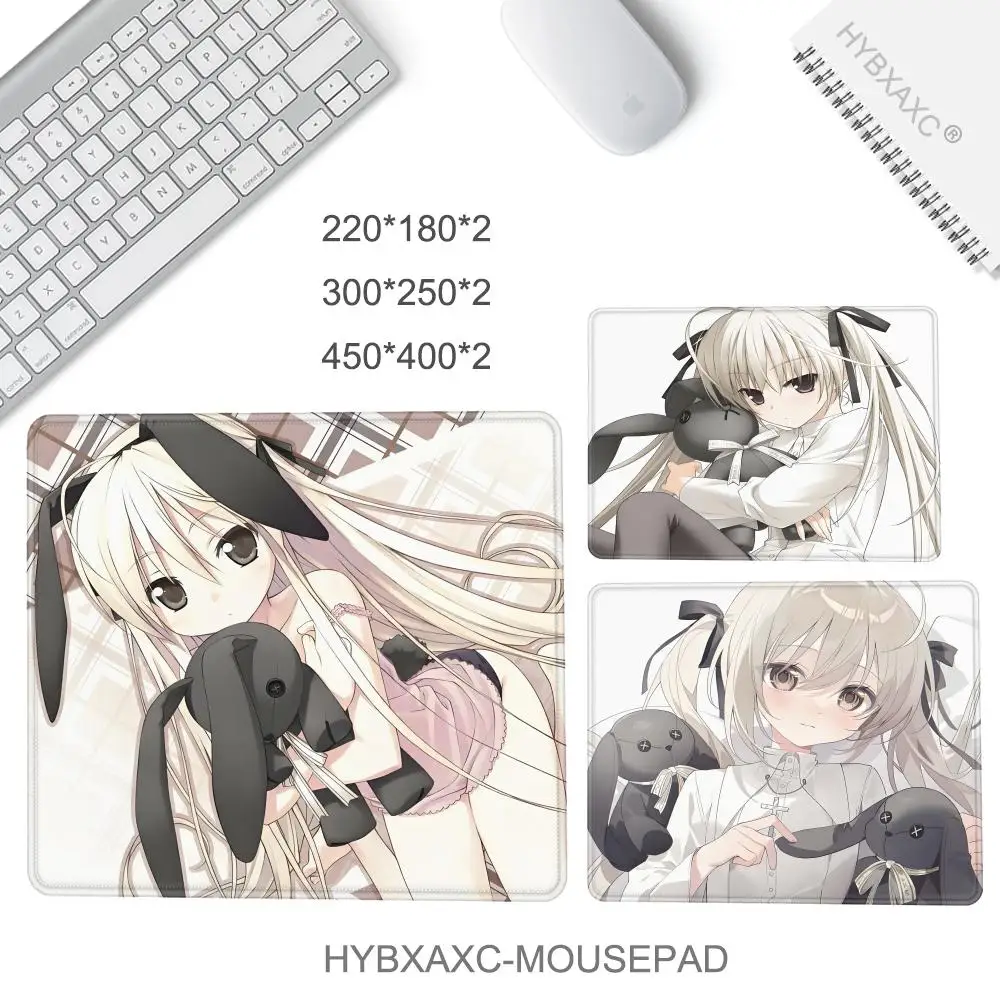 Yosuga No Sora Mousepad Small LockEdge Mouse Pad For Gamers Computer Desk Pad Rectangular Anti-slip Rubber