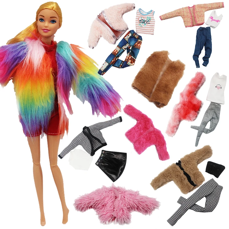 Rainbow Fashion 1/6 Clothes for 30cm Barbie Doll Extra Accessories Bjd Sweater Coat Hat Suit Skirt Girls Toys for Kids Pants Set