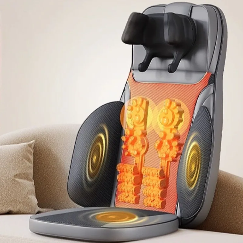 

Электрическое массажное кресло для всего тела, массажеры для спины, талии и шеи, вибрация, разминание, подушка шиацу, сиденье, релаксационный трапециевидный массажер