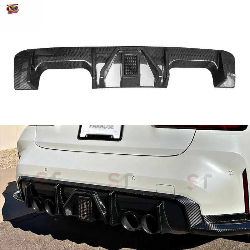 

Suitable for BMW M3 M4 G80 G82 G83 carbon fiber rear lip diffuser with lights