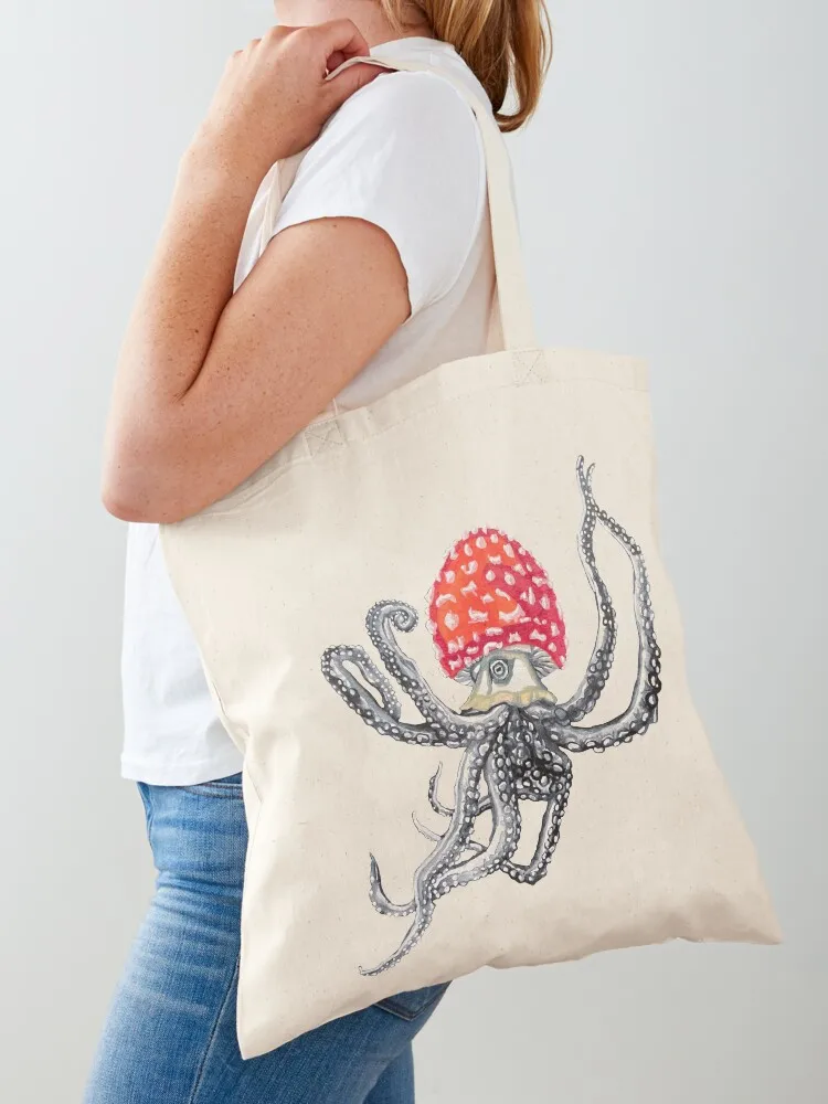 

Toadstool Octopus Tote Bag eco bag folding canvas tote bag shopping cart bags Portable shopping