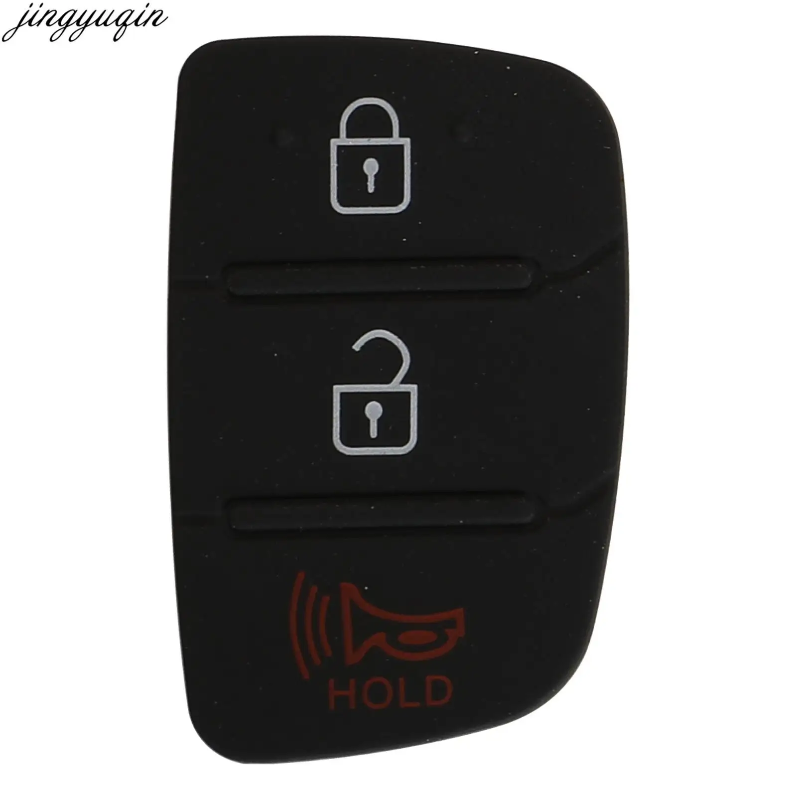 Jingyuqin 1pcs/lot 3/4 Button Flip Remote Car Key Shell Case Rubber Pads For Hyundai Accent I40 I20 IX35 I45 HB20 SANTA FE