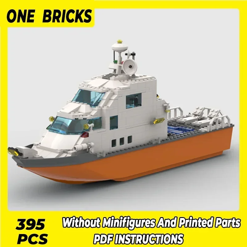 Moc Building Blocks Modello di nave Gran yacht costiero Mattoni tecnici Assemblaggio fai-da-te Giocattoli da costruzione per bambini Regali di festa