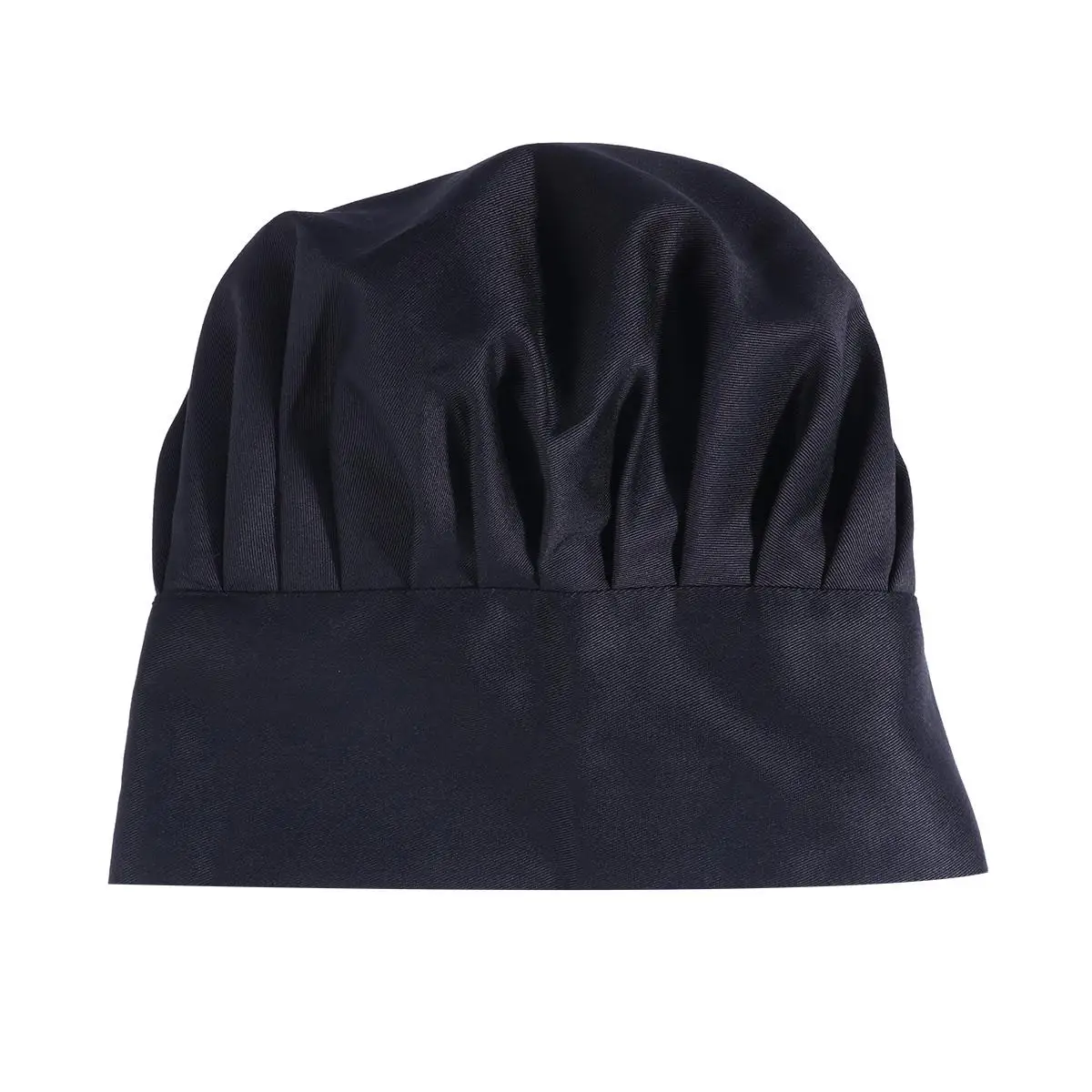

Hat Black Soft Polyester Cotton Elastic Belt Round Top Hats for Catering College Restaurant Kitchen Hotel Reusable