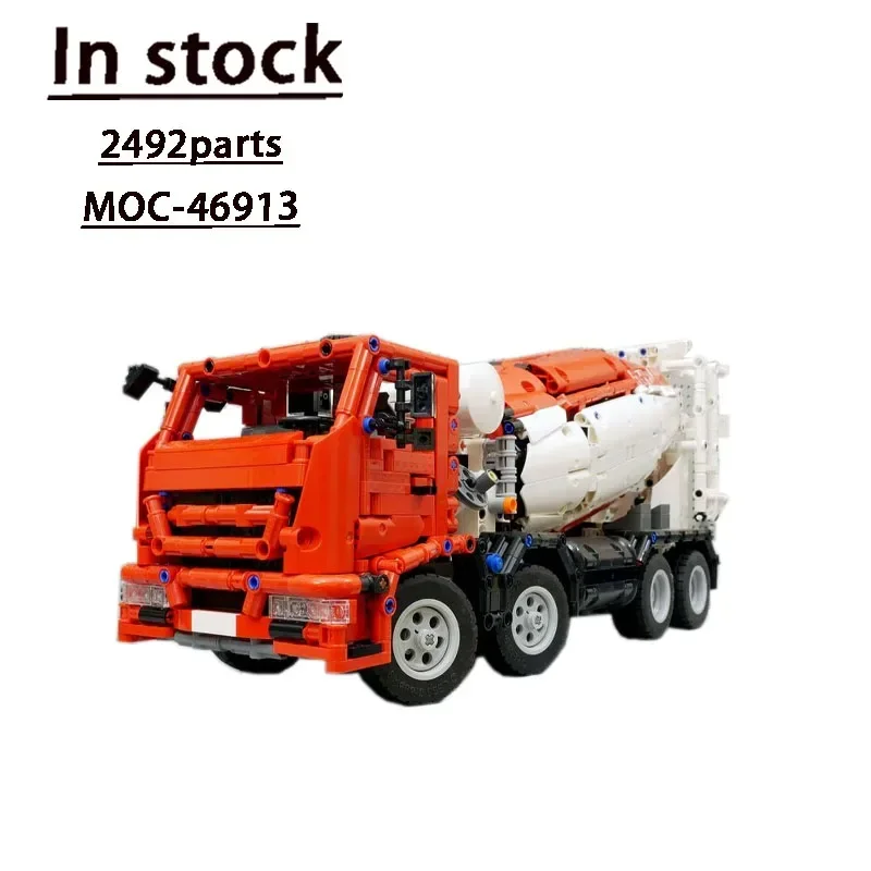 MOC-46913 شاحنة خلط الخرسانة الربط الجمعية بنة نموذج 2492 أجزاء • اللبنات لعبة عيد ميلاد الأطفال هدية #1