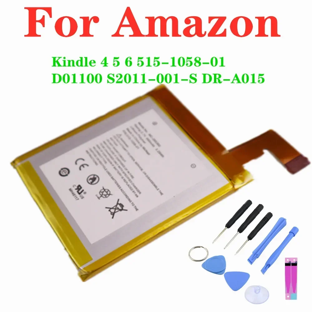 

Оригинальный аккумулятор Kindle4 Kindle5 Kindle6 для Amazon Kindle 4 5 6 D01100 515-1058-01 S2011-001-S DR-A015, аккумуляторы 890 мАч + инструменты