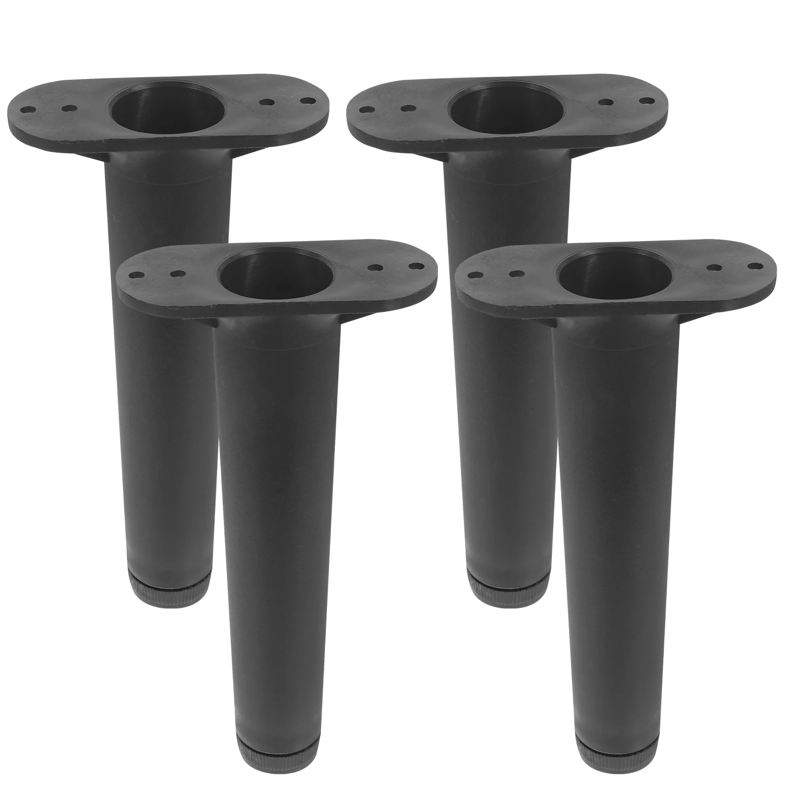 

4 Pcs Slats Bed Support Frame Twin Replacement Adjustable Black Plastic Steel Legs