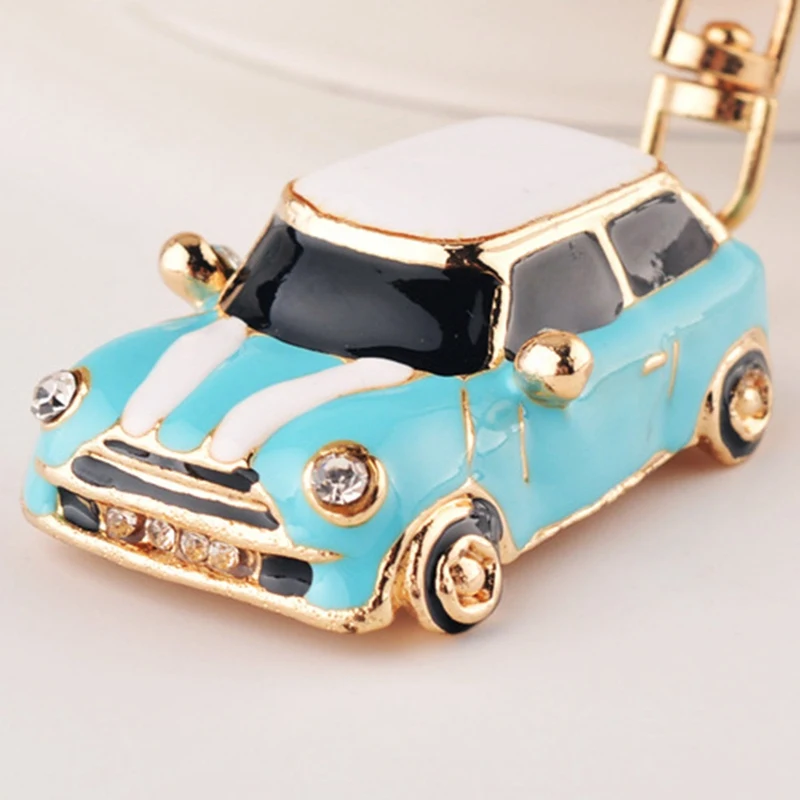 Cute Car Alloy Keychain Keyring Pendant Car Model Key Chain Ring Holder For Mini Cooper S JCW One Countryman Accessories