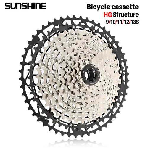 Imagen 2 del producto SUNSHINE-Cassette ultraligero para bicicleta, rueda libre, Material de acero al carbono, piñón de estructura HG de 9/10/11/12/13 velocidades para bicicleta de montaña