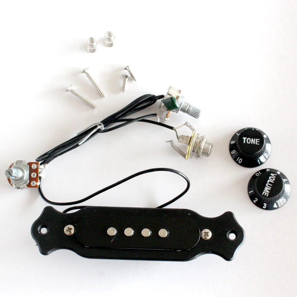 

Guitar Pickup With Volume & Tone Rotary Knob for 4 Strings E-cigar Box Guitar Durable And Safe for Your Guitar