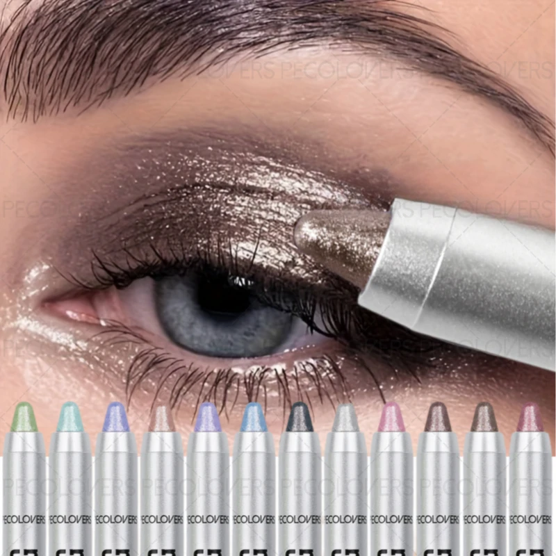 Barra de sombra de ojos de doble punta, resistente al agua y al sudor, barra de sombra de ojos cremosa para iluminar los looks de los ojos, regalo del Día de San Valentín, 1 ud.