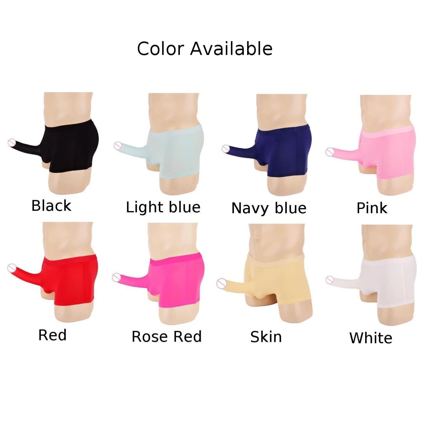 Panties Men Underwear White 1 Pcs Black Boxer Brief Comfortable Free Size Ice Silk Lingerie Low Waist Nylon Pouch