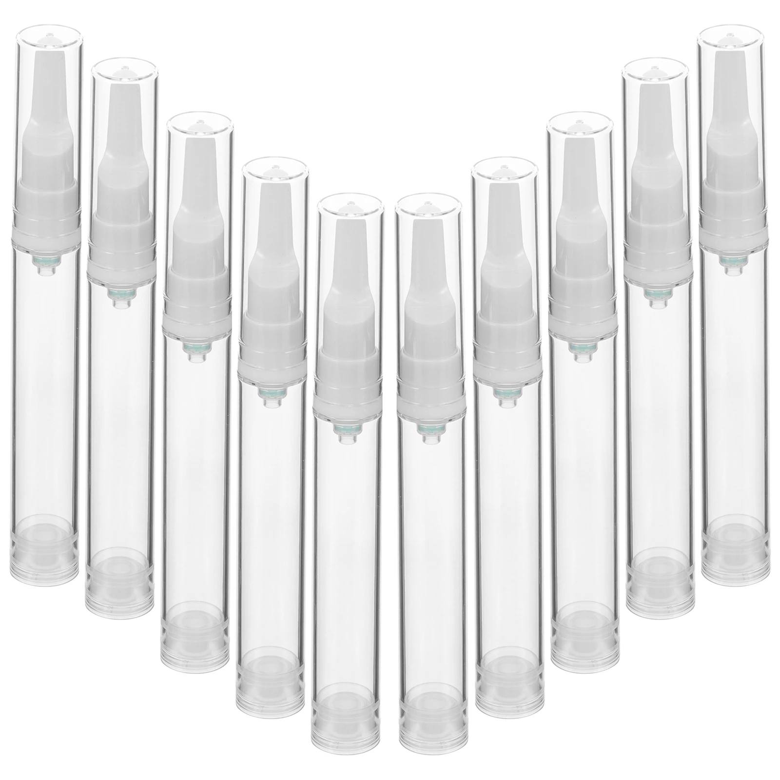 

10pcs 15ml Eye Cream Vacuum Bottle Airless Pump Container Skincare Travel Moisturizer Applicator Empty AS Plastic