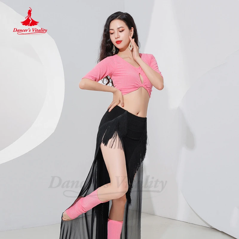 Belly Dance Training Suit for Women Modal Half Sleeves Top and Long Skirt Customsized Children Girl\'s Belly Dancing Wear Outfit