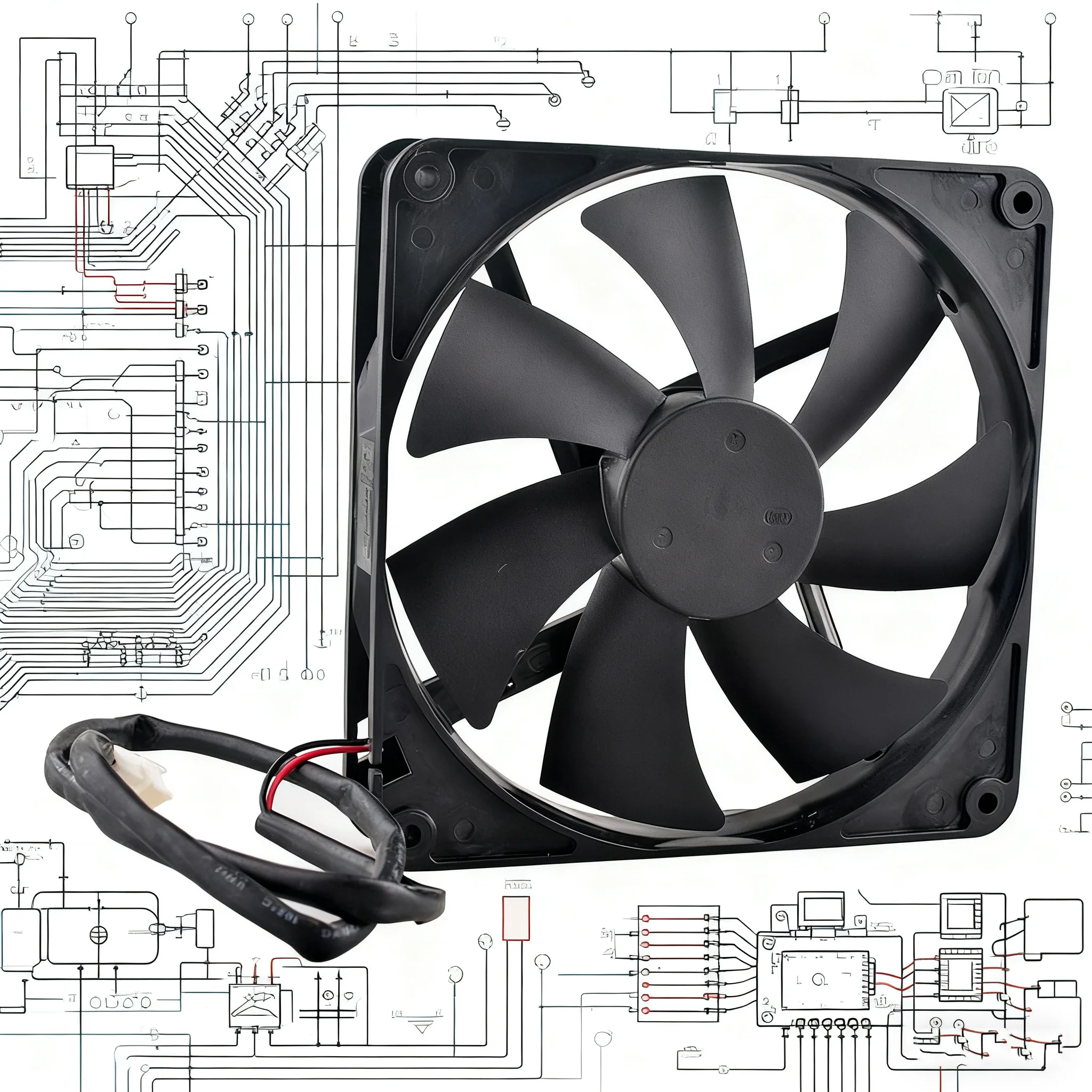 

Y-Y 140mm Dual Ball Bearing Cooling Fan 14025H12B 14cm DC12V 0.30A 2-Pin 1800rpm for Chassis Power Supply 140x140x25mm