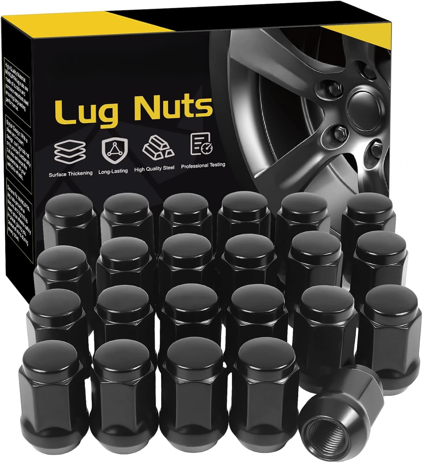 

23 Piece 1/2-20 Lug Nut - Replacement 1987-2018 Wrangler JK,2002-2012 Liberty,1993-2010 Grand Cherokee Aftermarket