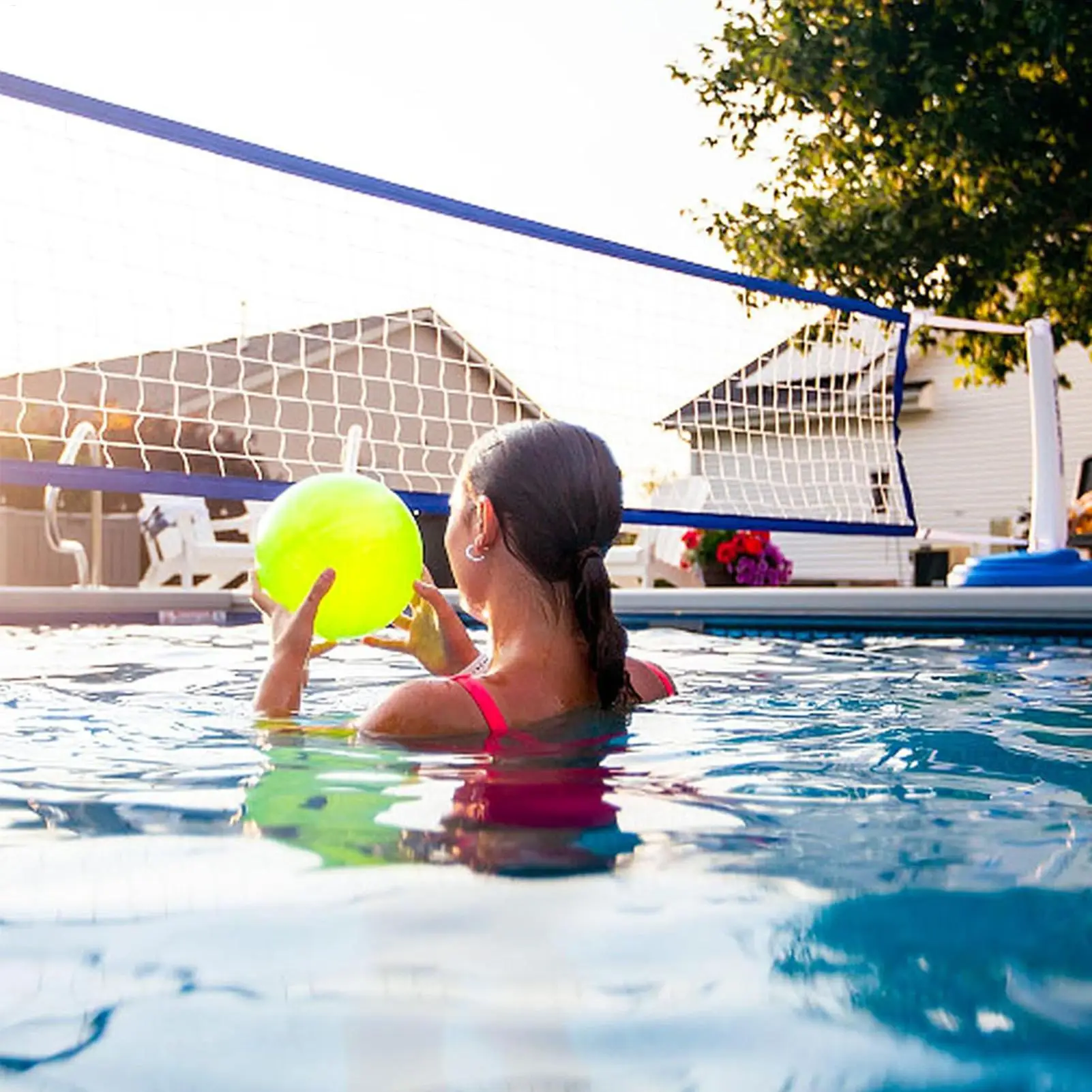 Pool Volleyball Net Adjustable Length Sport Accessories Summer Inground Pool Volleyball Net For Adults Men Women Outdoor Beach