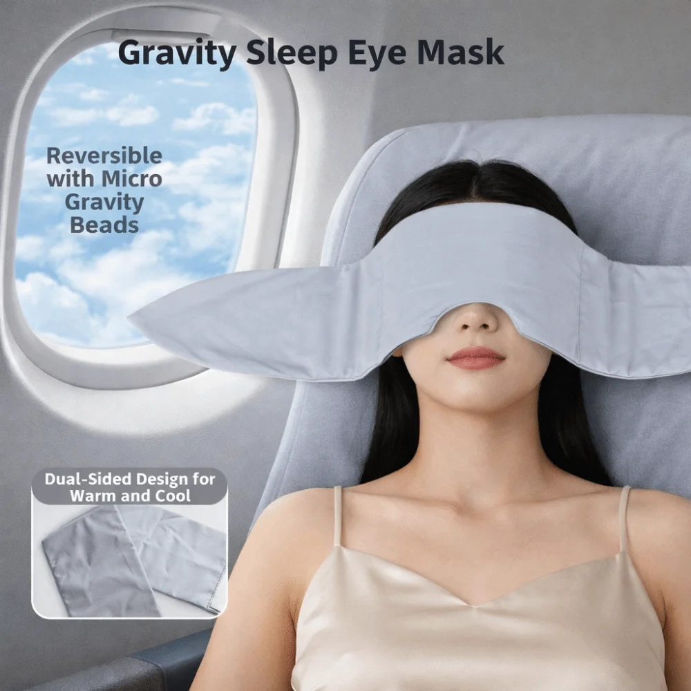 Ultra Light Gravity Weighted Eye Mask Soft Breathable Double-sided Use Light Blocking Eye Mask Sleep Aid Skin-Friendly Eyepatch