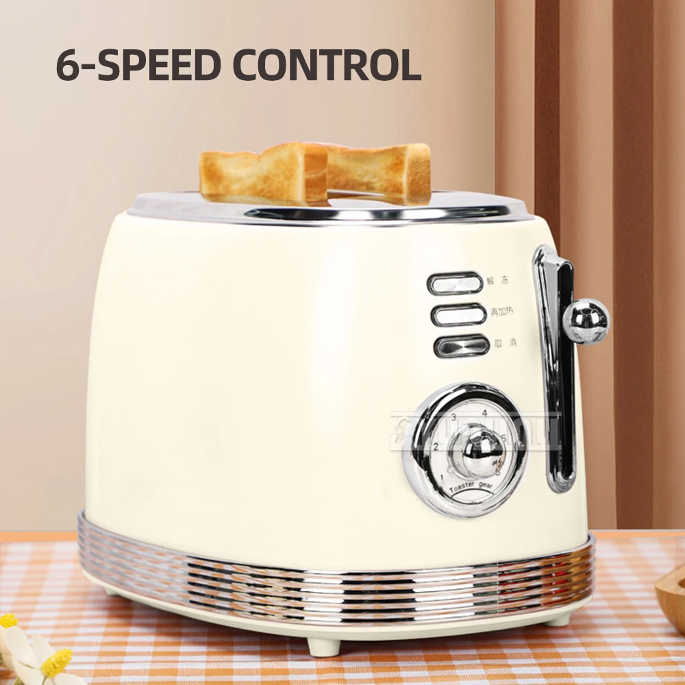 2025 جديد 2 شرائح الخبز آلة الخبز محمصة كهربائية الفولاذ المقاوم للصدأ آلة الإفطار مزدوجة الجانب التدفئة صانع الساندوتشات