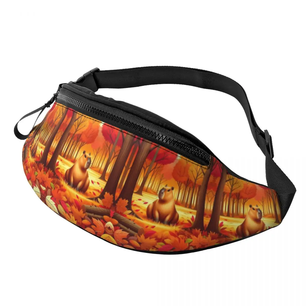 Custom Cute Giant Cavy Capybara Fanny Pack Women Men Crossbody Waist Bag for Traveling Phone Money Pouch