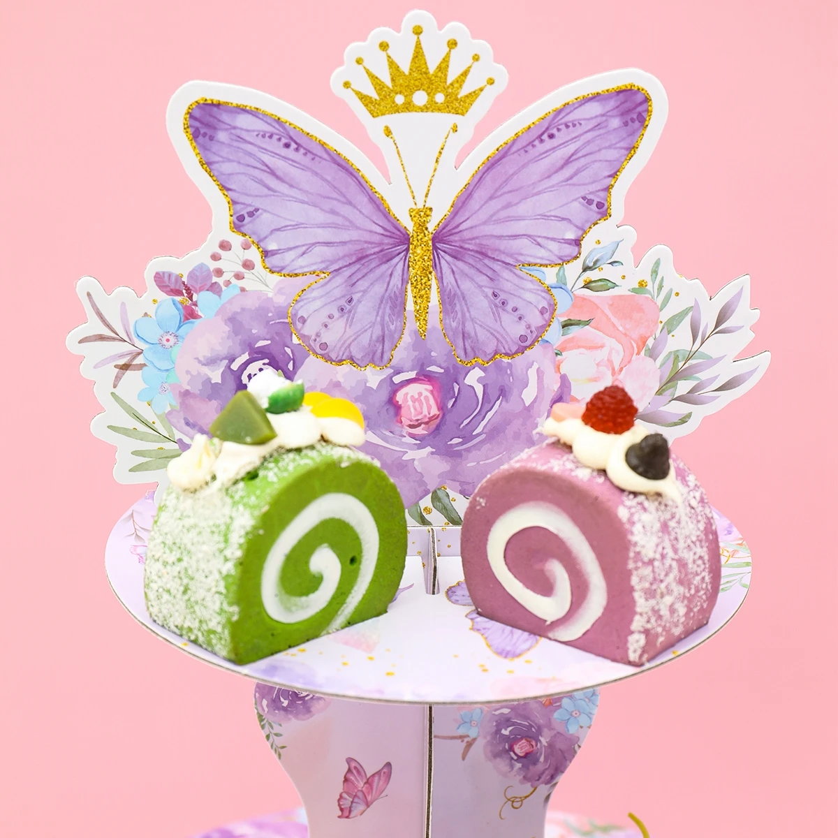 Подставка для торта в виде бабочки для девочек