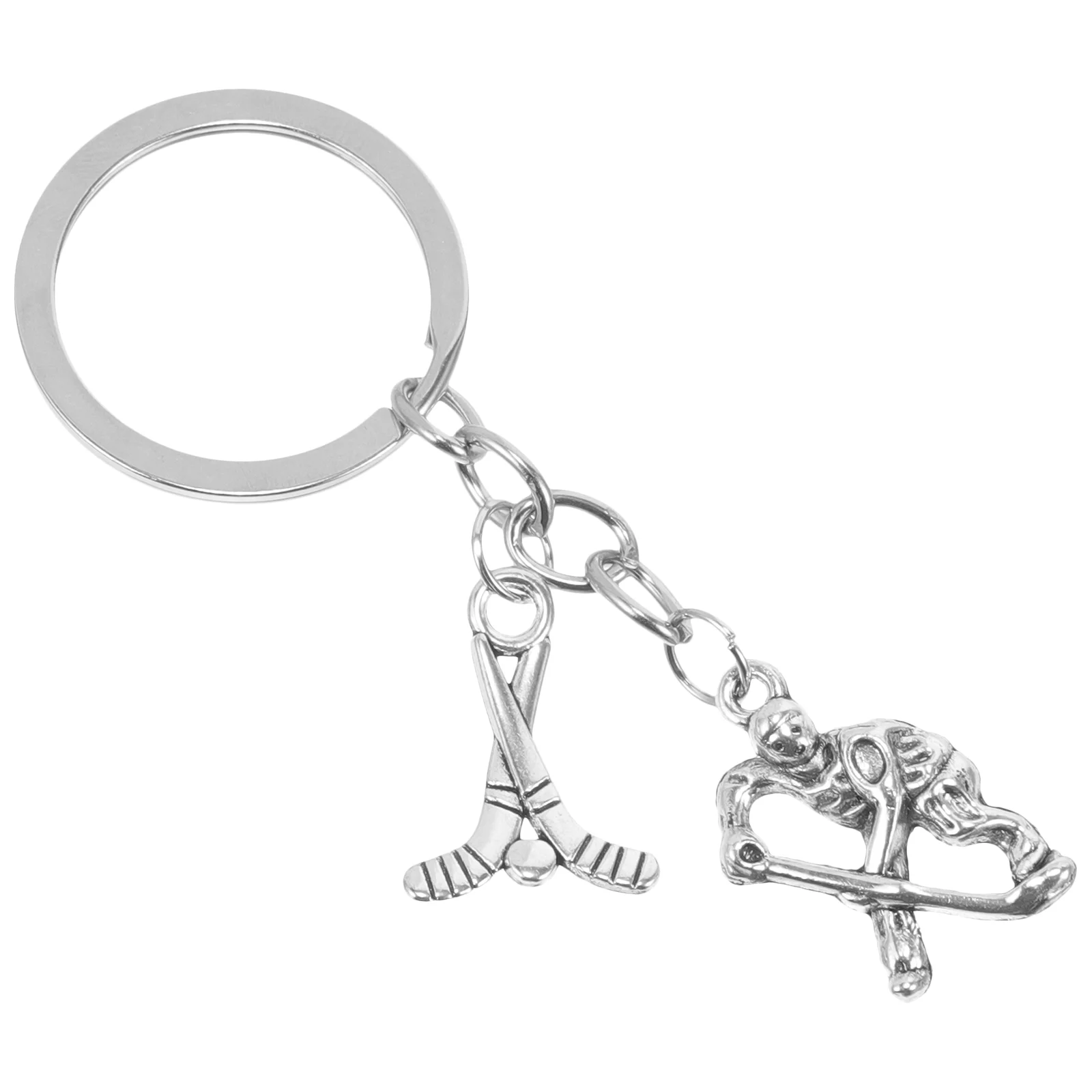 Hockey Keychain Travel Souvenirs Player Rings Sports Themed Keychains Pendant Metal Mother