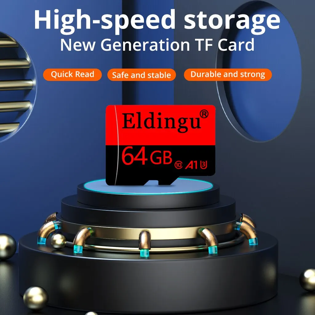 Eldingu Memory Card 32GB 64GB 128GB A1 U3 Class10 Mini TF Card U1 TF Card for Cell Phones Car Devices Computers Drones