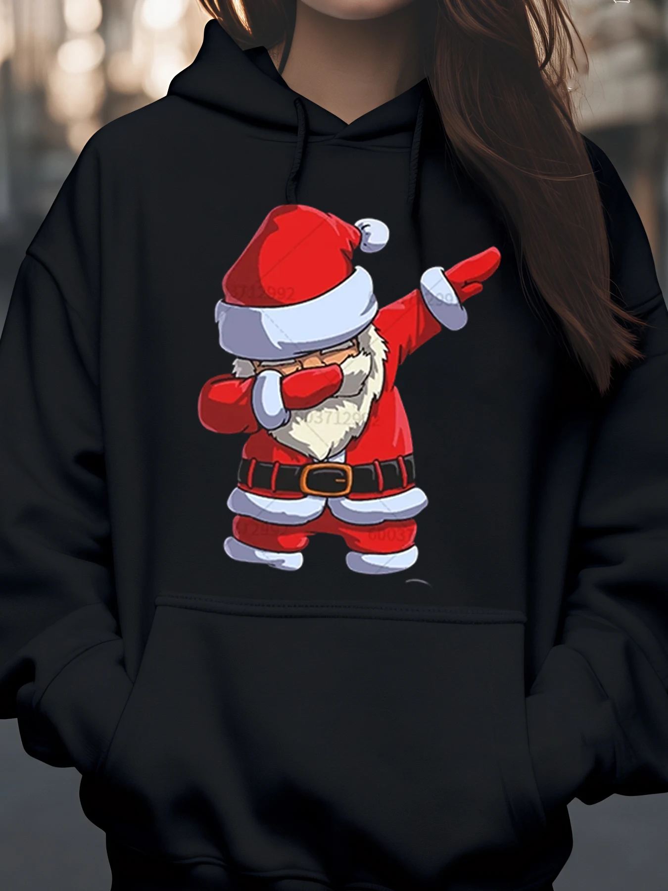 

Рождественская толстовка с принтом Санта-Клауса и Dab, повседневная одежда для женщин и мужчин