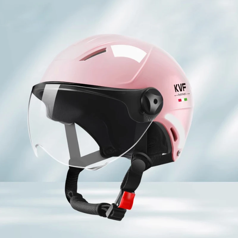 

NEW Motorcycle Helmets With Led Lights Moped Helmet Electric Scooter Men Women With Double Visor Rechargeable