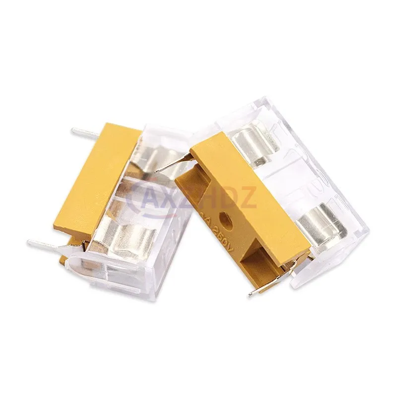 10PCS 5*20mm 6*30mm Versicherung Rohr Buchse Sicherung Halter Glas Rohr sicherung Clamp Box HQ 6A 10A 250V 5×20 6×30 Mit Transparent Abdeckung