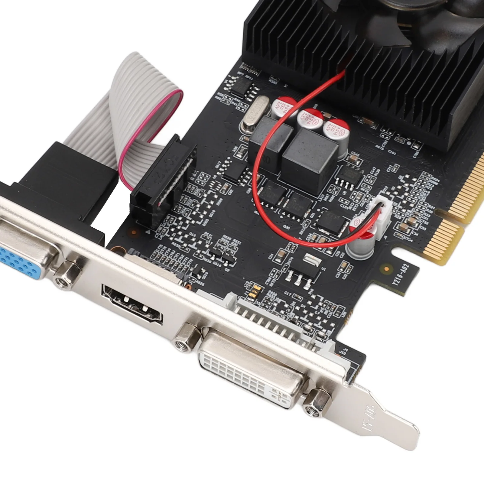بطاقة رسومات الفيديو أجهزة الكمبيوتر المكتبية بطاقة الرسومات 1 جيجابايت DDR3 128bit PCI Express 2.0X16 DVI VGA HD واجهة الوسائط المتعددة