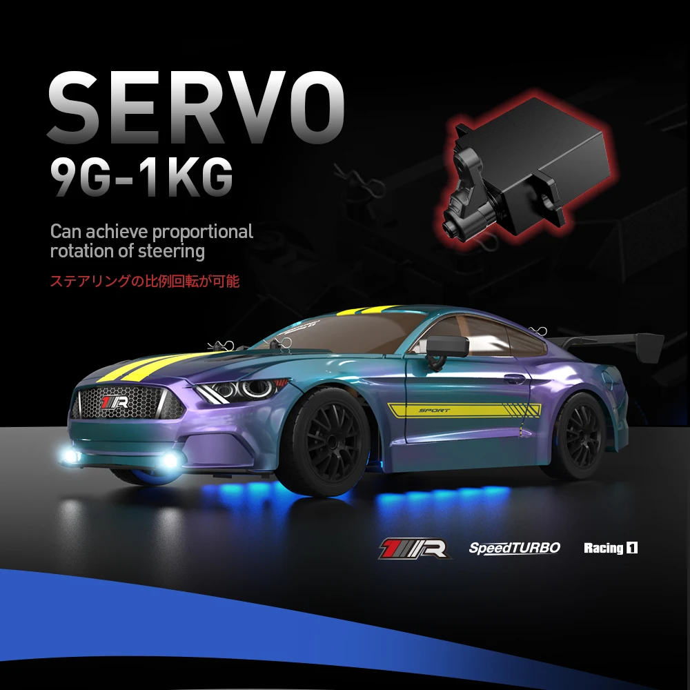 1:16 2.4G 4WD RC Toy Car Model 8100 - High-Speed Drift, LED Lights, Electric Racing Rechargeable Kids Gift