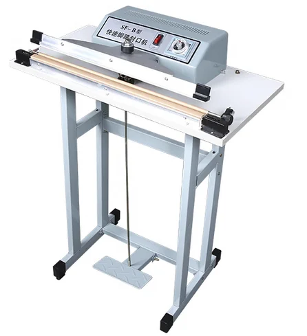 

R-Pack 300CUK high-speed foot-pedal sealing machine, suitable for stand-up bags and plastic bags, with stable performance