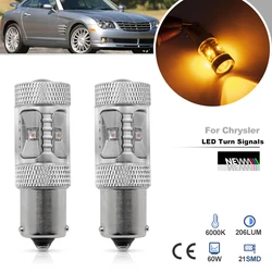 2PCs For Chrysler Crossfire 2003 2004 2005 2006 2007 2008 PY21W 7507 1156 BAU15S Canbus Led Front Turn Signal Blinkers Bulbs