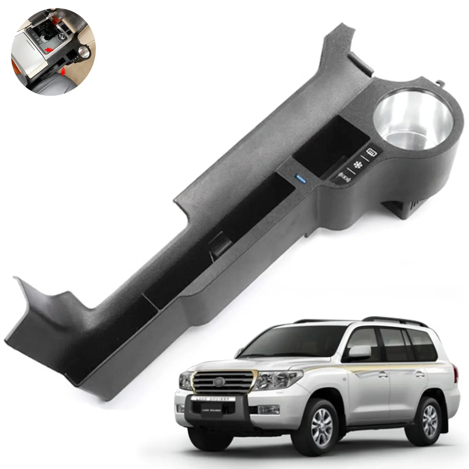 Car Trunk Storage Box  With USB  Car Trunk Storage Box Seat Gap Filler  for  Land Cruiser LC200