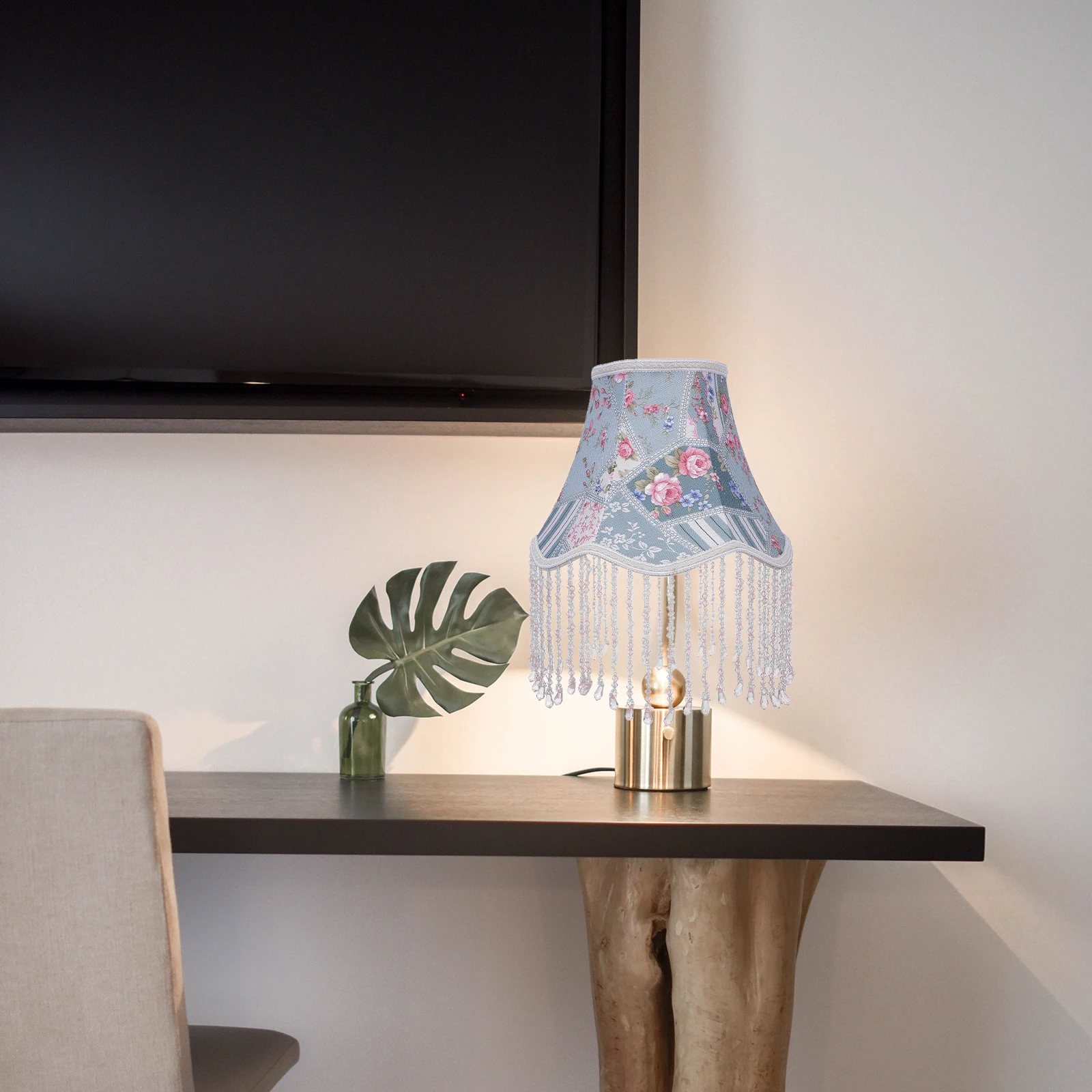 

1 шт. абажур в европейском европейском стиле, современный светильник, чехол для стола, прикроватная тумбочка, торшер с хрустальной кисточкой