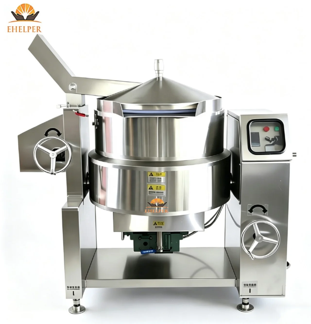 Commercial Planetary Mixing Wok Tilting Jacketed Pot For Ghee Dairy Processing | Jacketed Kettle Steam Heating Chili Sauce Curry