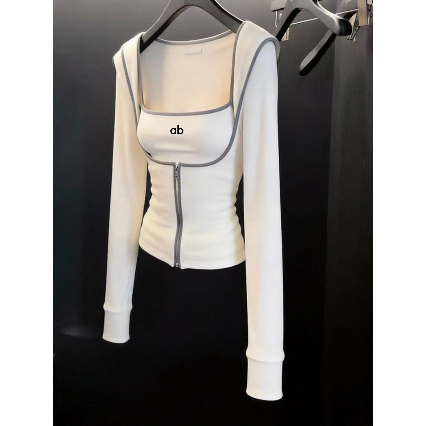 2pcs Women Yoga Set White Open Cardigan And Tank Top Slim Figure Flattering Cool Stylish European Fashion Commute Daily Outfit