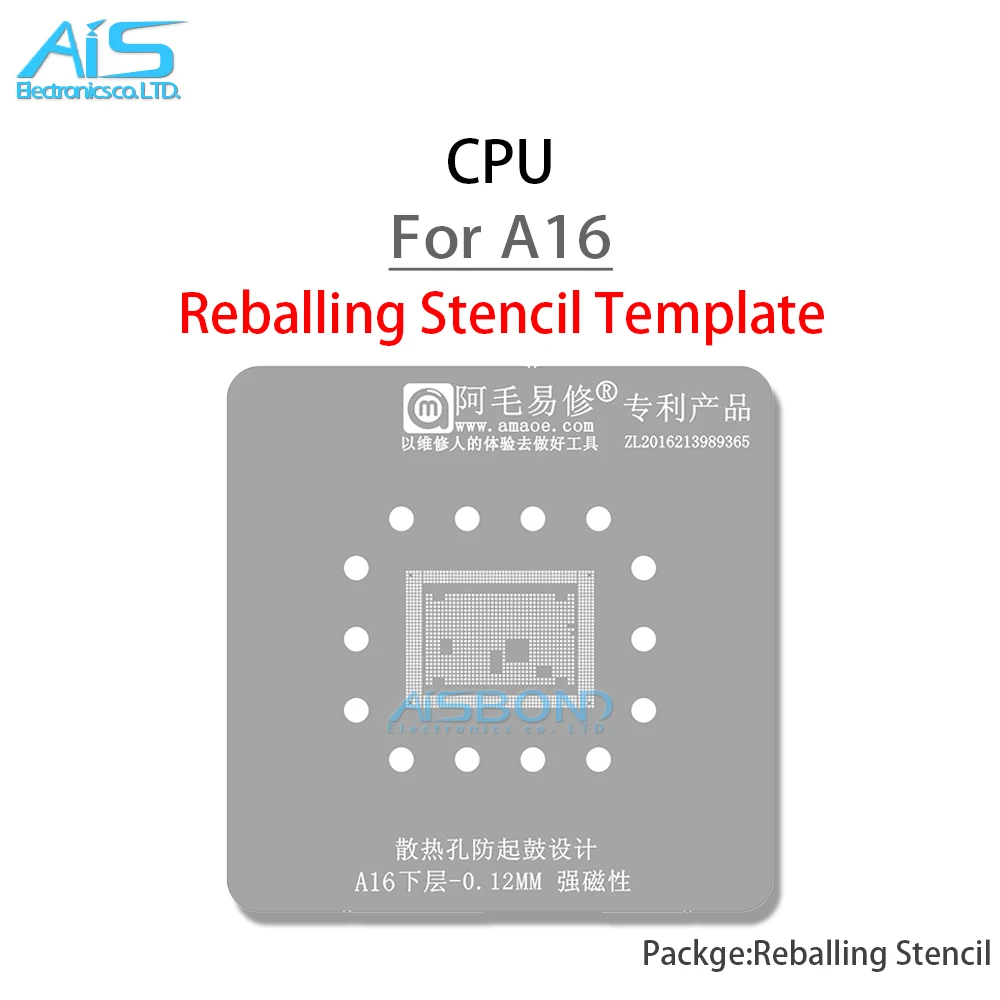 Amaoe BGA Stencil Reballing Template Station Kit For iPhone 14 Pro Max 14Pro 14ProMax A16 CPU Graphics IC Positioning plate