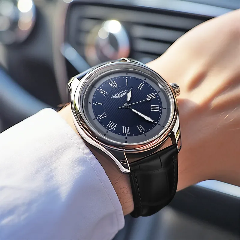 أفضل ماركة رجل ساعة اليد الفاخرة الأعمال مقاوم للماء ساعة رجالية للرجال كوارتز 2025 ساعة جديدة ساعات رجالية جلدية reloj وسيم