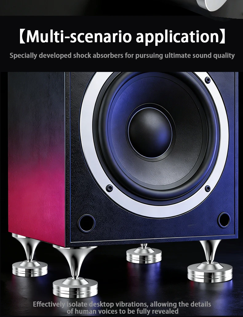 2026 Neue HIFI M8 Schraubspikes XSSH Audiophile Lautsprecher-CD-Verstärker-Ständer Edelstahl ISOLATION FOOT Spike Stoßdämpfungspad – Detail 4
