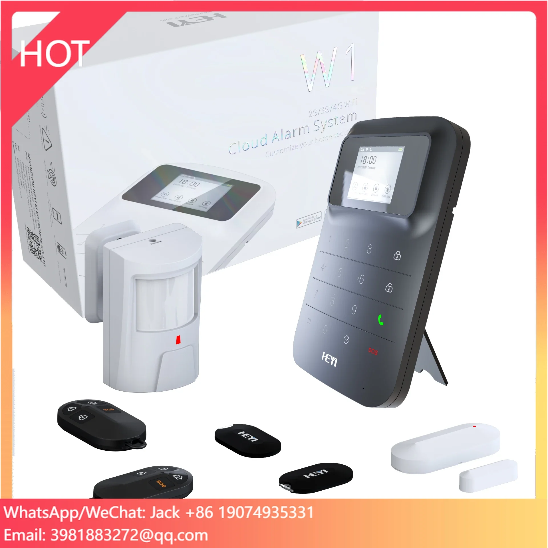 

Home Automation System WIFI GPRS 4G Smart Wireless Alarm Kit Via Mobile Phone APP For Personal Business Office