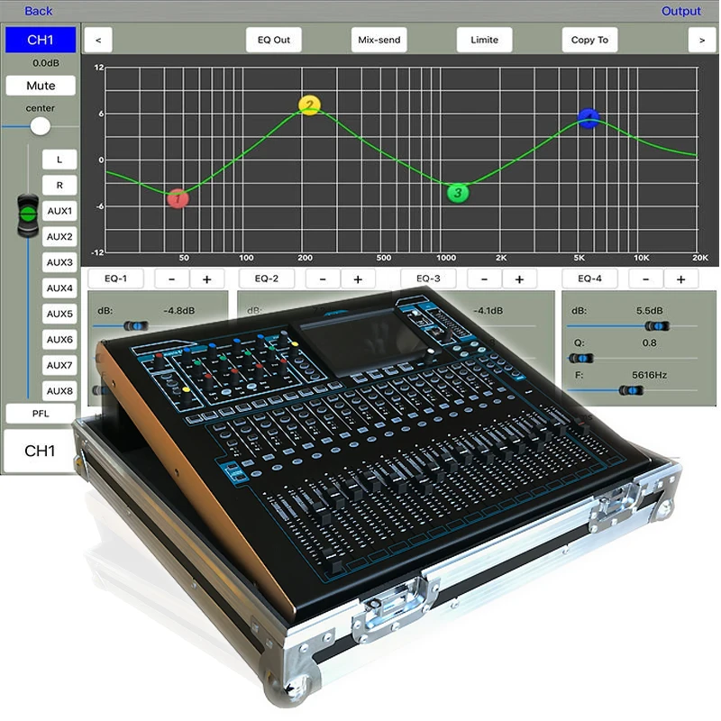 

V24 Professional Digital Mixer 24Channel Audio Console Sound table DJ loudspeaker System For large-scale conference Stage