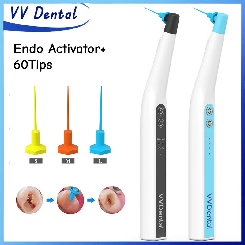 

VV Dental Root Canal Orthodontic Sonic Irrigator Activator with LED Light 60 PCS Tips Endodontics Cleaner Kit Dentistry Deals