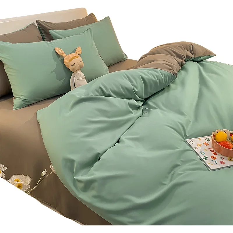 

Summer bed four-piece bed sheet quilt cover single bed spring and autumn products